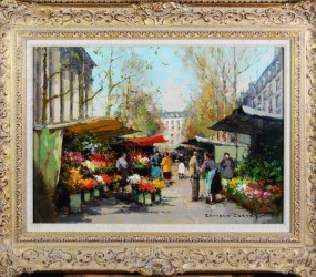 Flower Market Madeleine by Edouard Léon Cortès