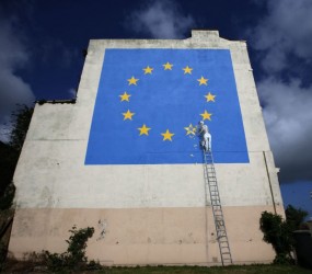 BRITAIN-EU-POLITICS-ART-BREXIT-BANKSY