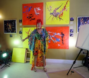 The B-52s Host Art By Apes Exhibit To Benefit Save The Chimps Sanctuary