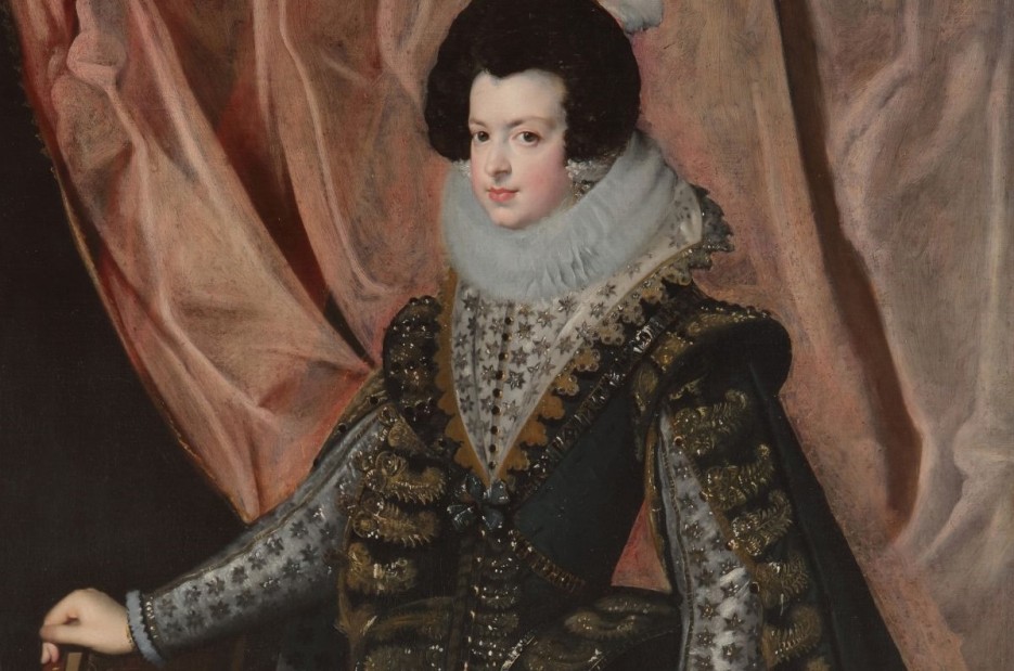Isabel de Borbón, Queen of Spain Portrait by Velázquez, Cropped