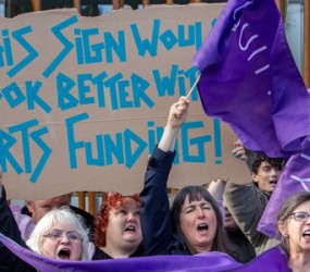 EQUITY Arts Funding Protest